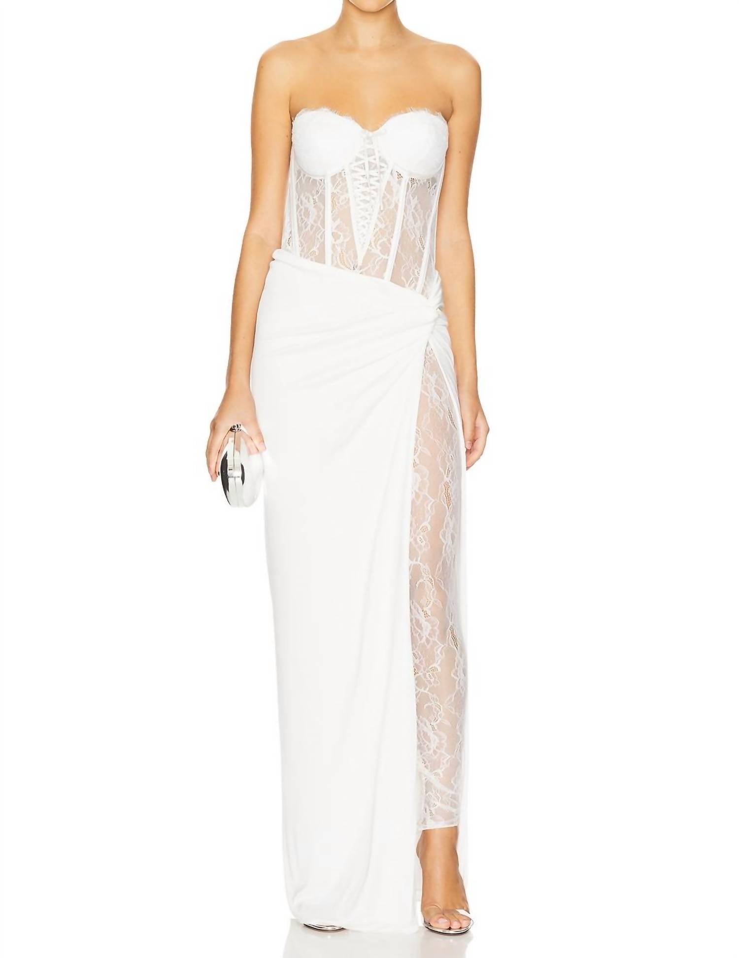 

Carla Jumpsuit In White Retrofete