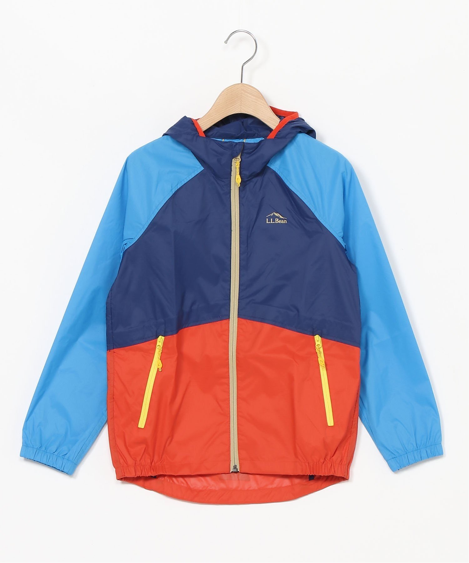 Детская ветро-дождевая куртка L.L.Bean, DkRyBl/BrOrg — фото 3