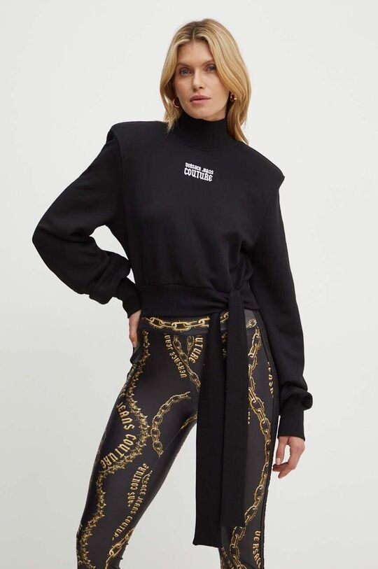 

Хлопковая толстовка Versace Jeans Couture, черный