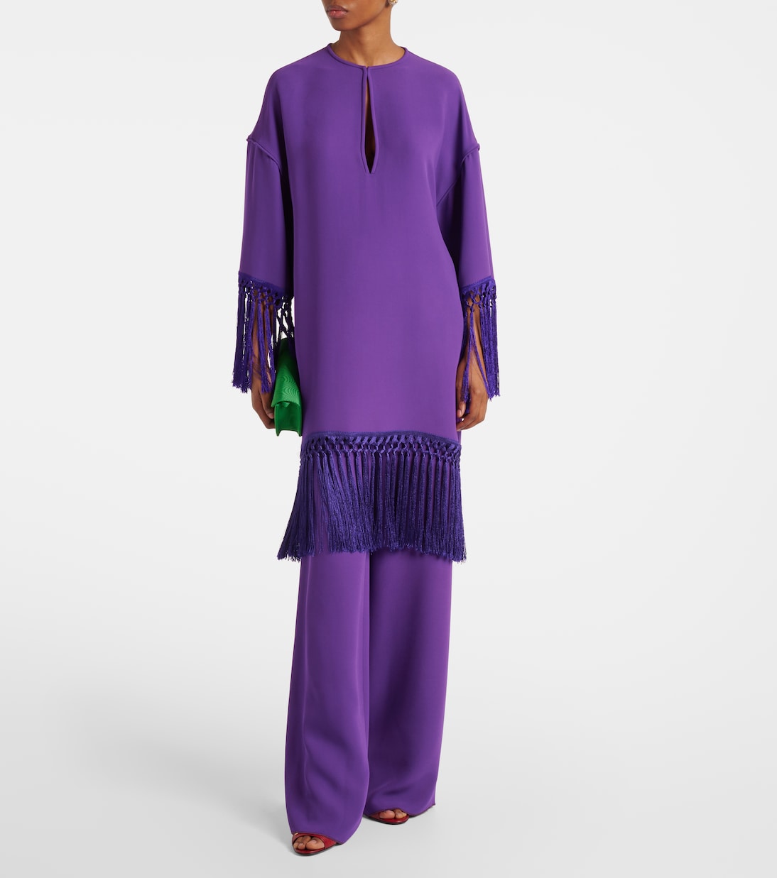 Широкие брюки Cady Couture Valentino, Purple Orchid — фото 2