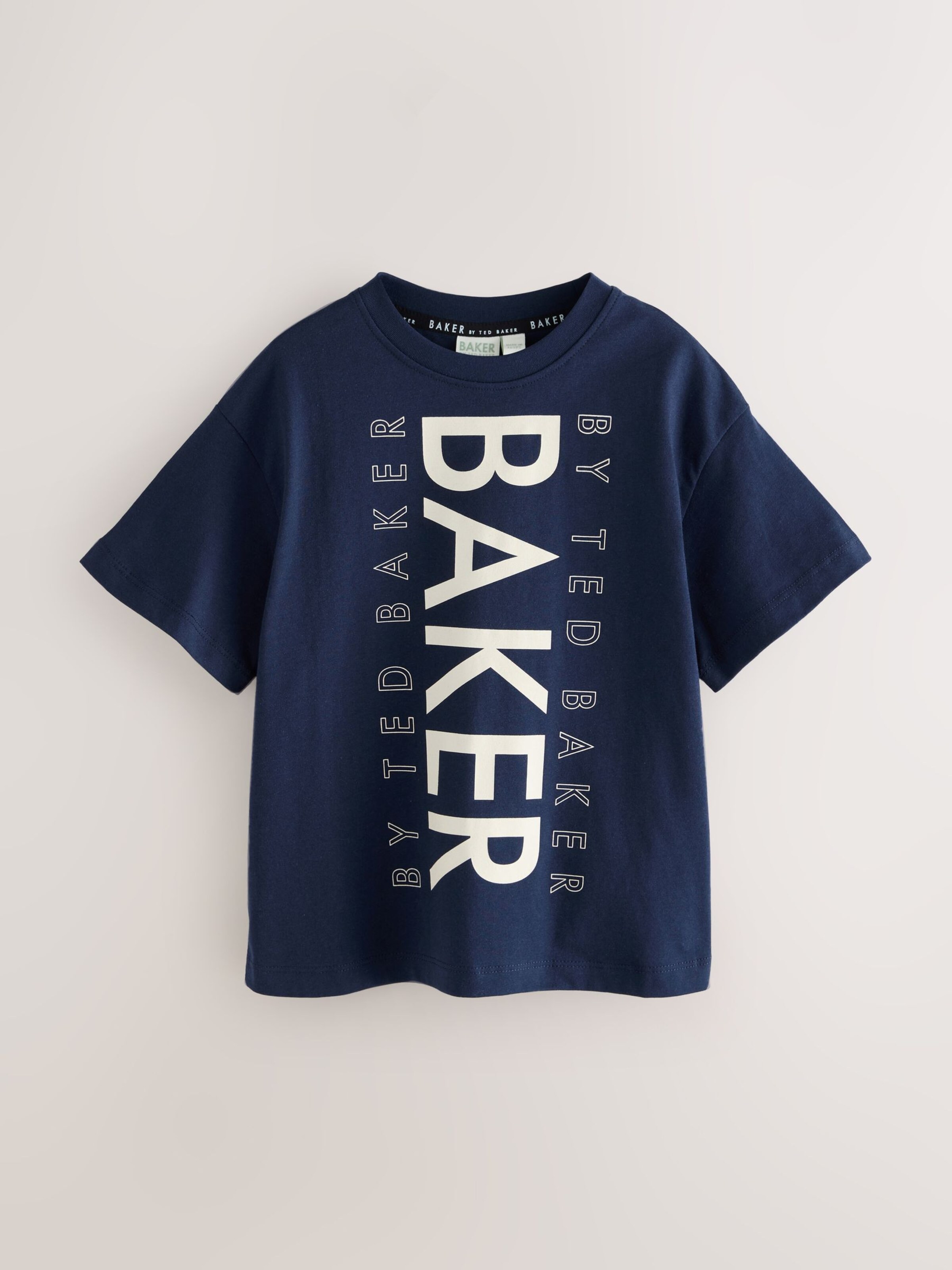 Baker by Ted Baker Футболка в цветах Navy, Light Blue, Natural White — фото 4