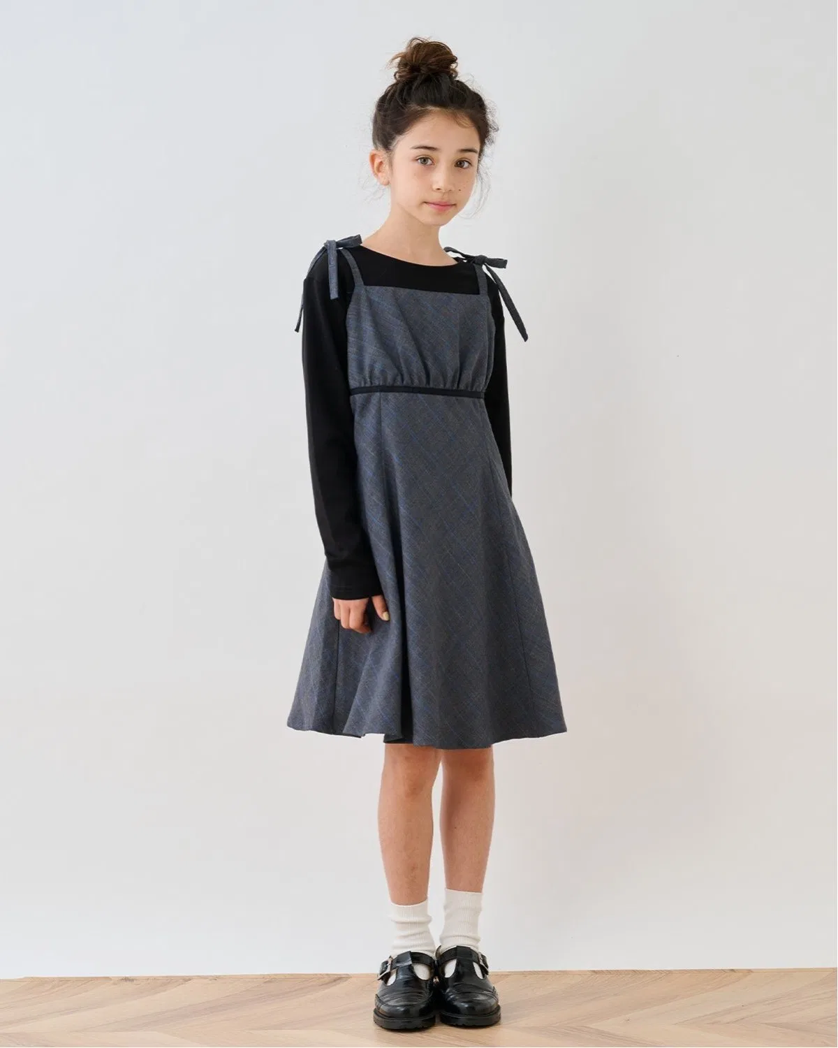 Детское платье pom ponette junior в клетку с иннером