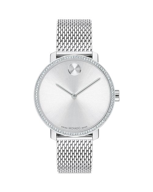 

Часы BOLD с мерцающим эффектом, 34 мм Movado, цвет Silver