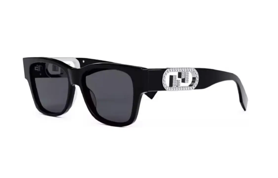 

FENDI Солнцезащитные очки нестандартной формы унисекс черные, Black