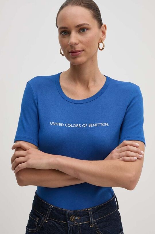 

Хлопковая футболка United Colors of Benetton, синий