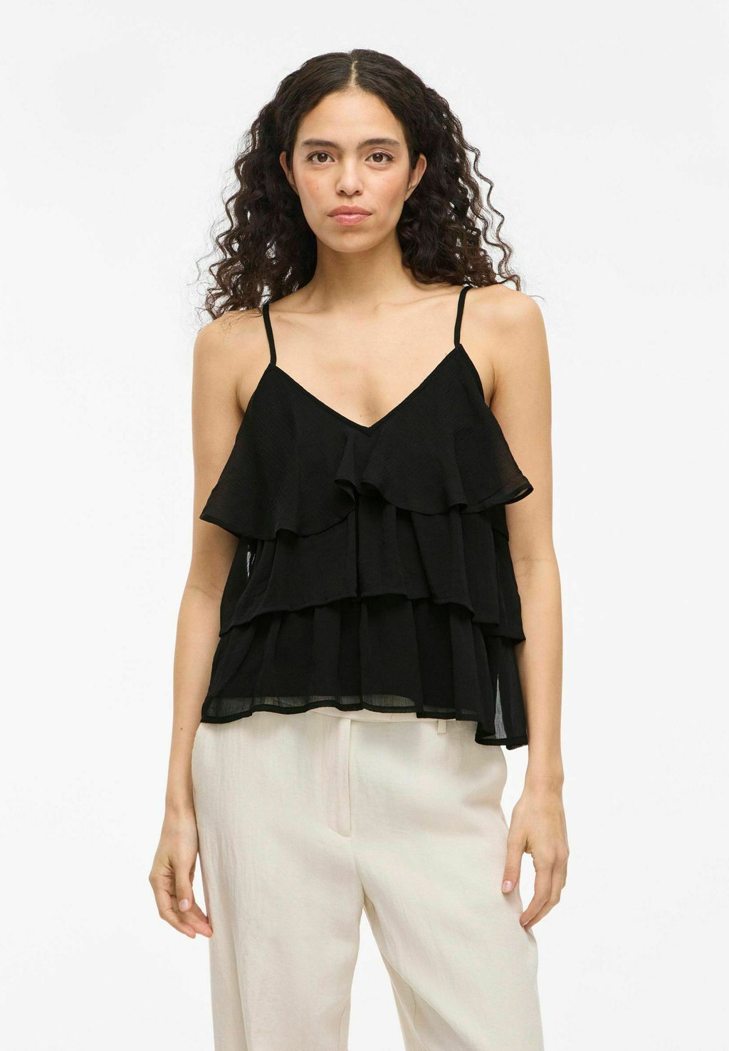 

Топ VIHARLEY RUFFLE - Blouse VILA, черный