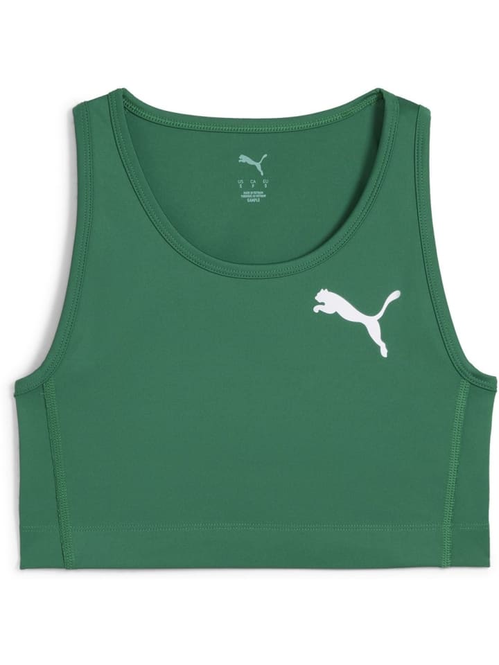 

Спортивная футболка "W CROSS THE LINE CROP Top 3.0" зеленого цвета Puma