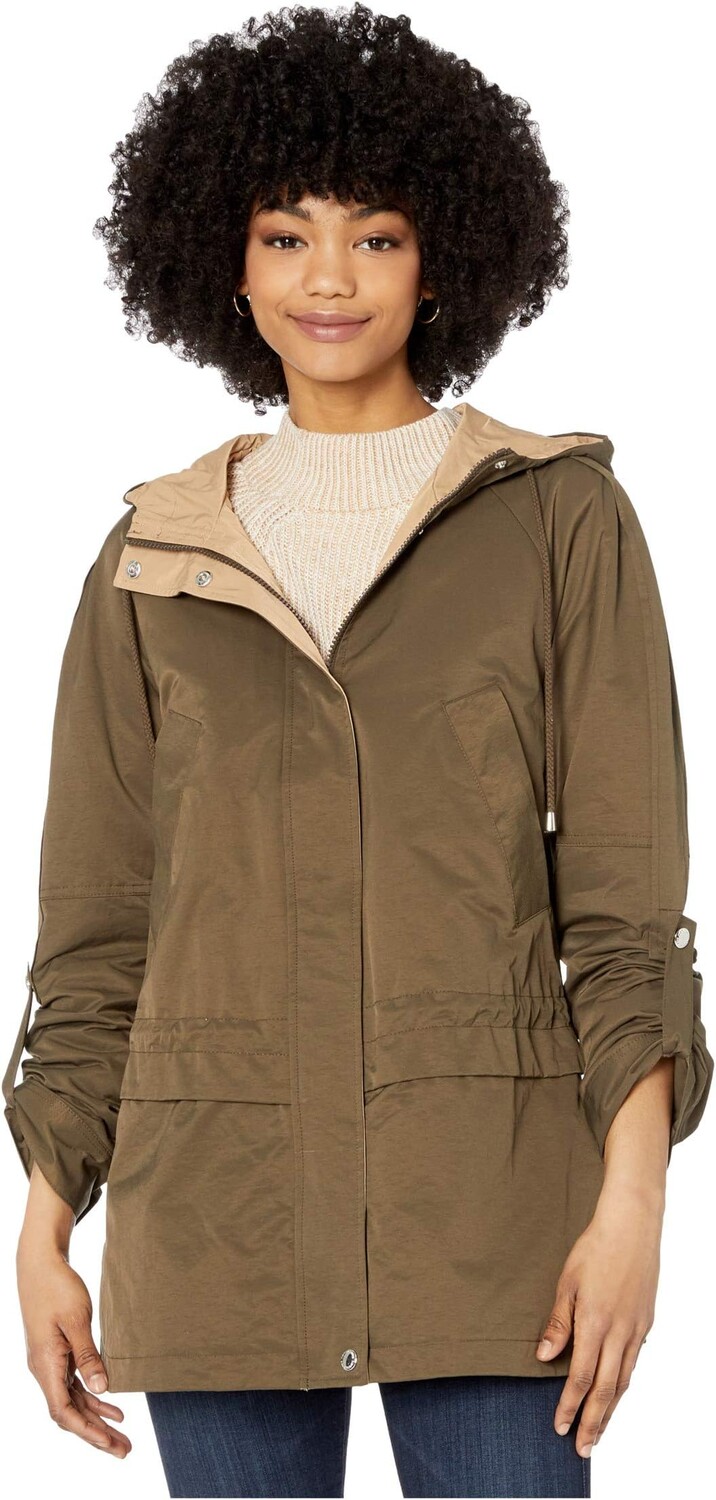 

Куртка Sam Edelman Cotton Jacket with Drop Waist, цвет Loden