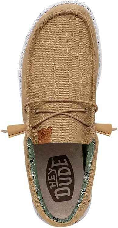 Мужские слипоны HEYDUDE Wally из стирного канваса, удобные и легкие, Walnut — фото 3