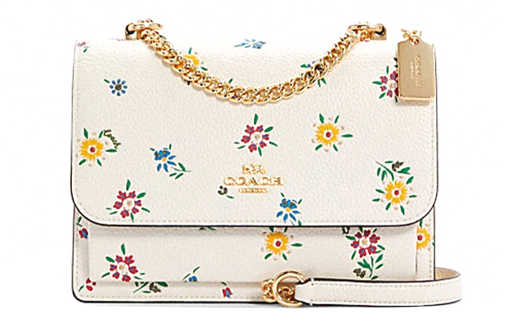 

Klare Кожаная Дорожная Сумка Через Плечо Маленького Размера Женская Белая COACH