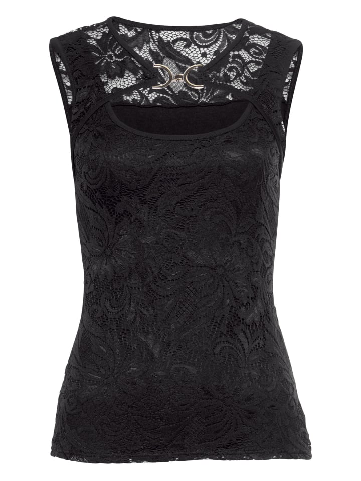 

Melrose Кружевной топ черного цвета