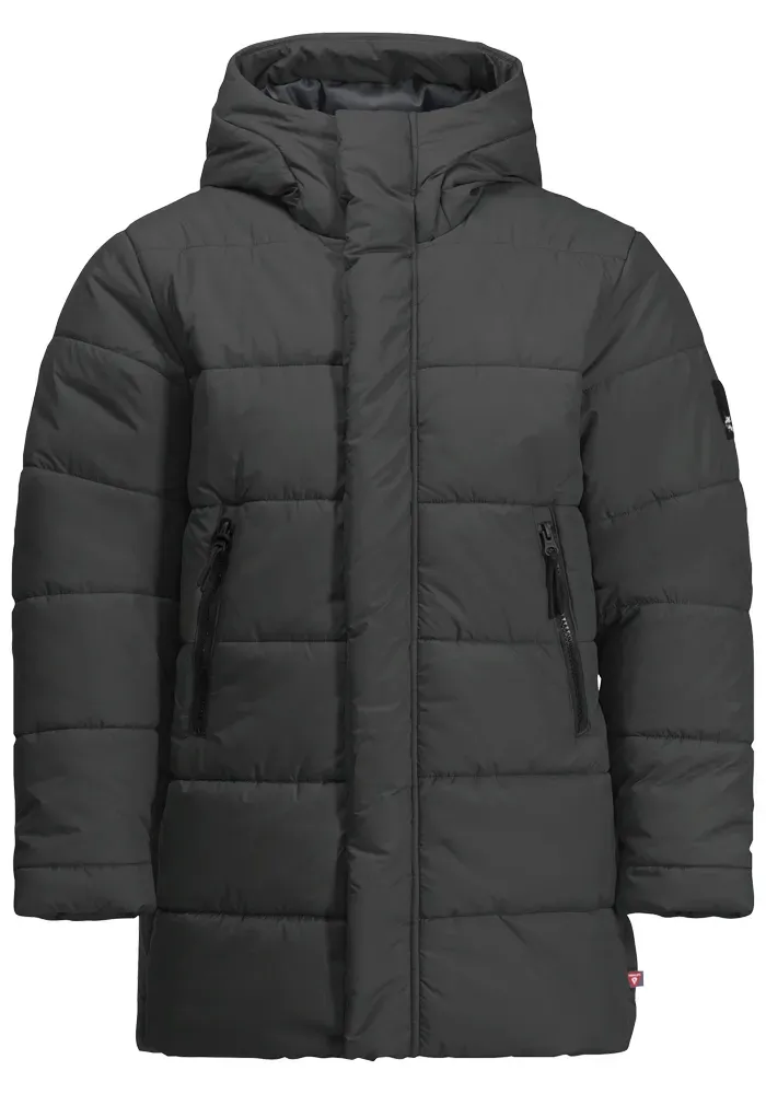 

Куртка из софтшелла Jack Wolfskin "TEEN INS LONG JACKET Y", с капюшоном, черный
