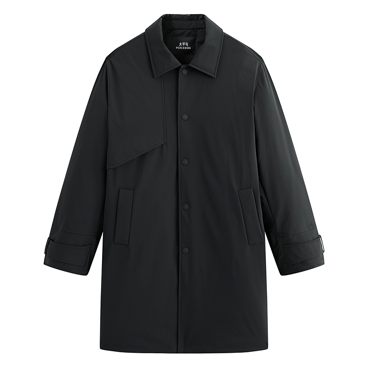 

Бизнес-пуховик мужской PEACEBIRD MEN, черный, batch 1