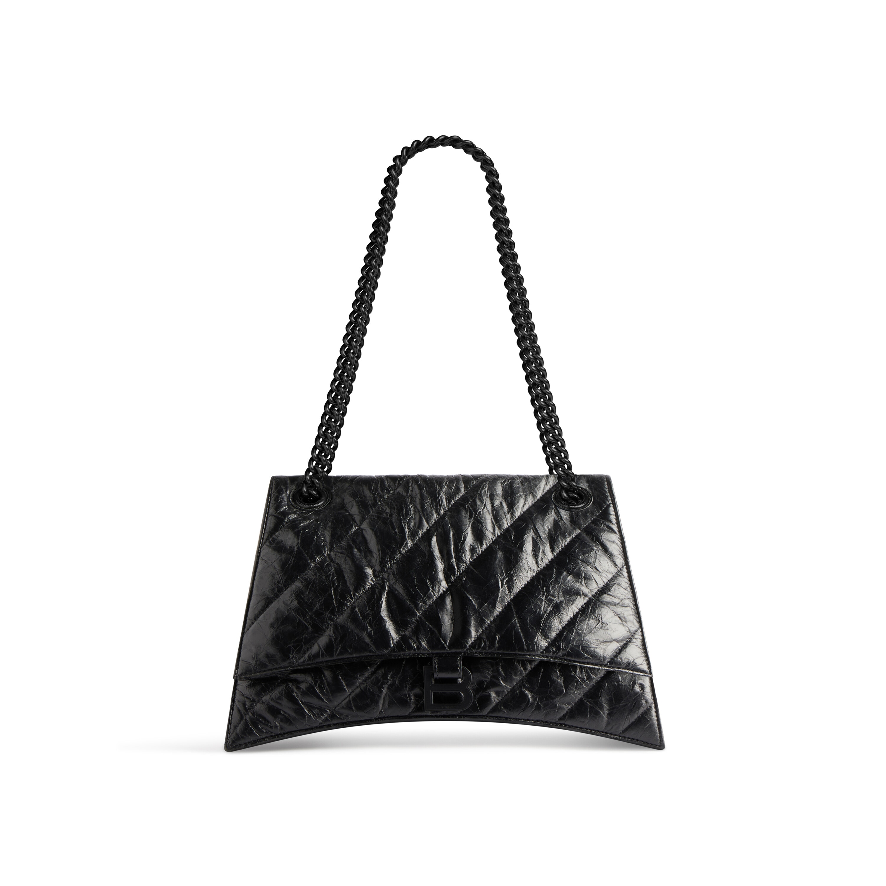 

Стеганая сумка Crush Medium Chain BALENCIAGA, черный