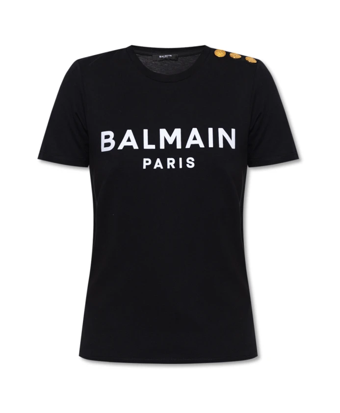 

Футболка с логотипом Balmain, черный