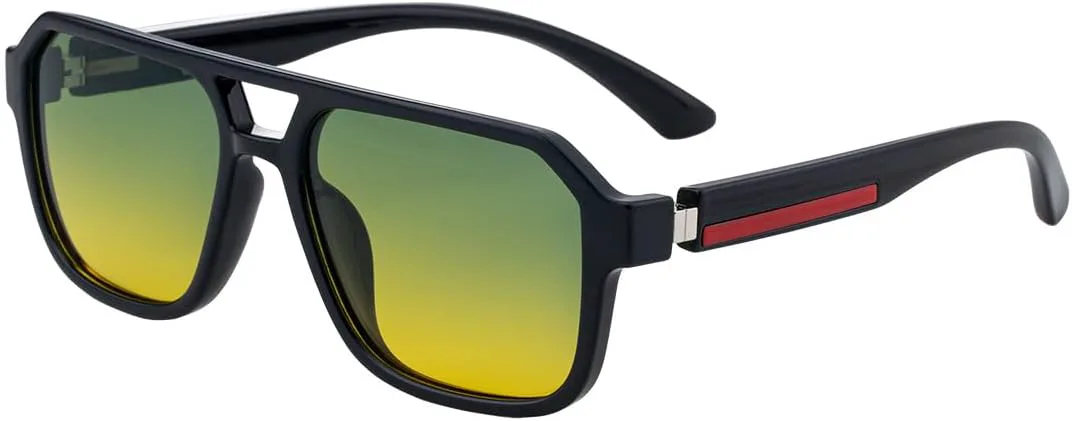 

Мужские квадратные солнцезащитные очки для вождения в стиле ретро с защитой от УФ-излучения, для использования на открытом воздухе и в повседневной жизни GJKTFNJIF, 3