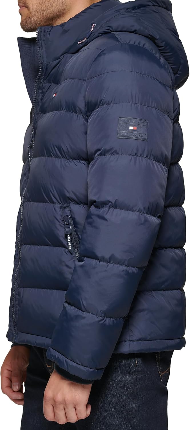 Мужская стеганая куртка с капюшоном Tommy Hilfiger (стандартная и для больших и высоких), Midnight — фото 2