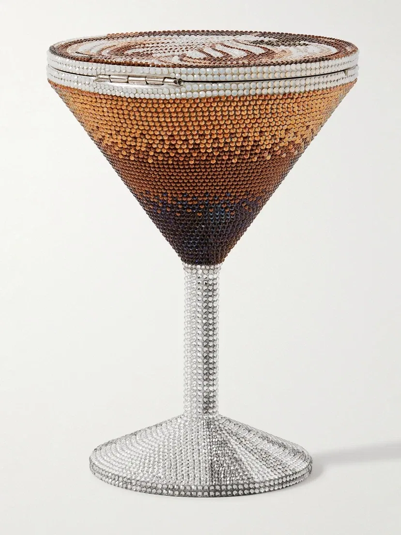 Клатч Martini Espresso серебристого цвета с кристаллами JUDITH LEIBER COUTURE, мультицвет — фото 4