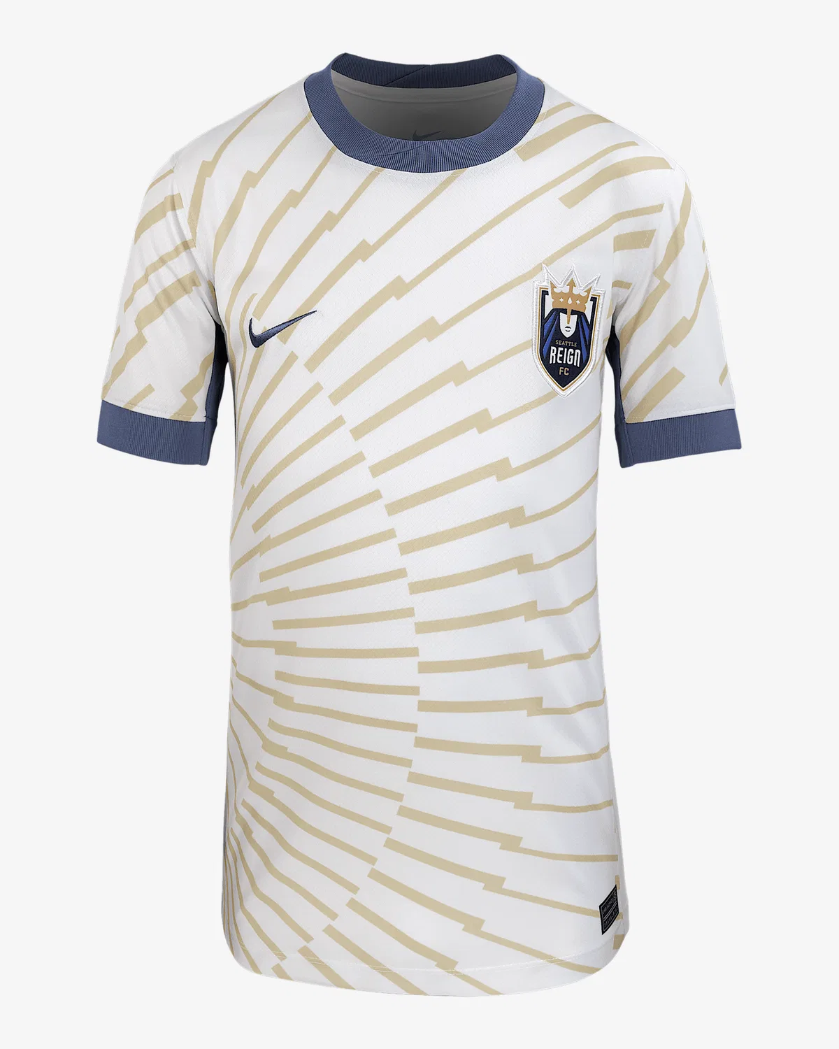 Детская футболка Nike Dri-FIT NWSL Seattle Reign FC 2025 Stadium Away, Summit White/Team Gold