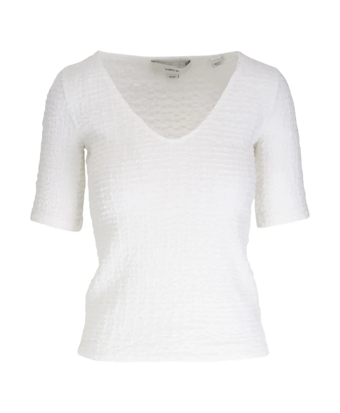 

Элегантная белая футболка с короткими рукавами Vince, белый