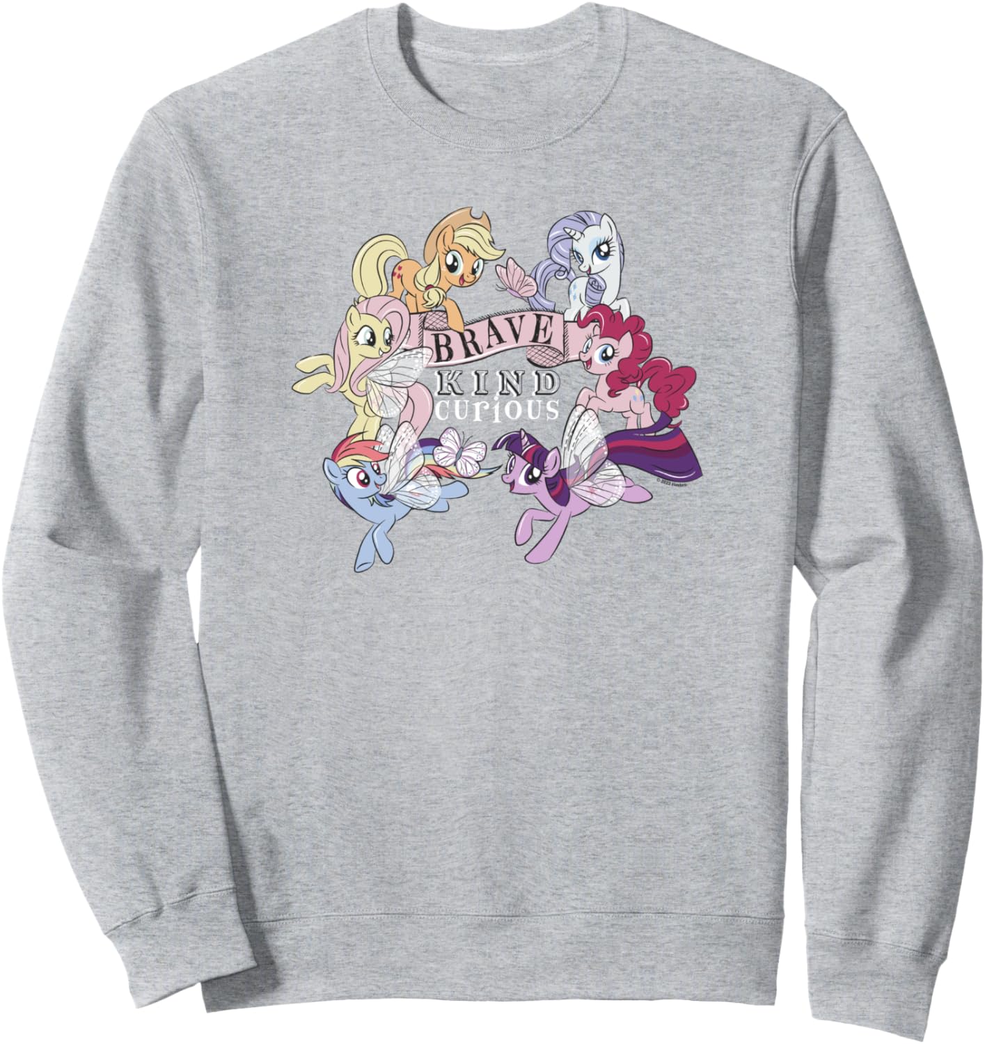 

Толстовка My Little Pony: Friendship Is Magic Brave Kind Curious Group, серый