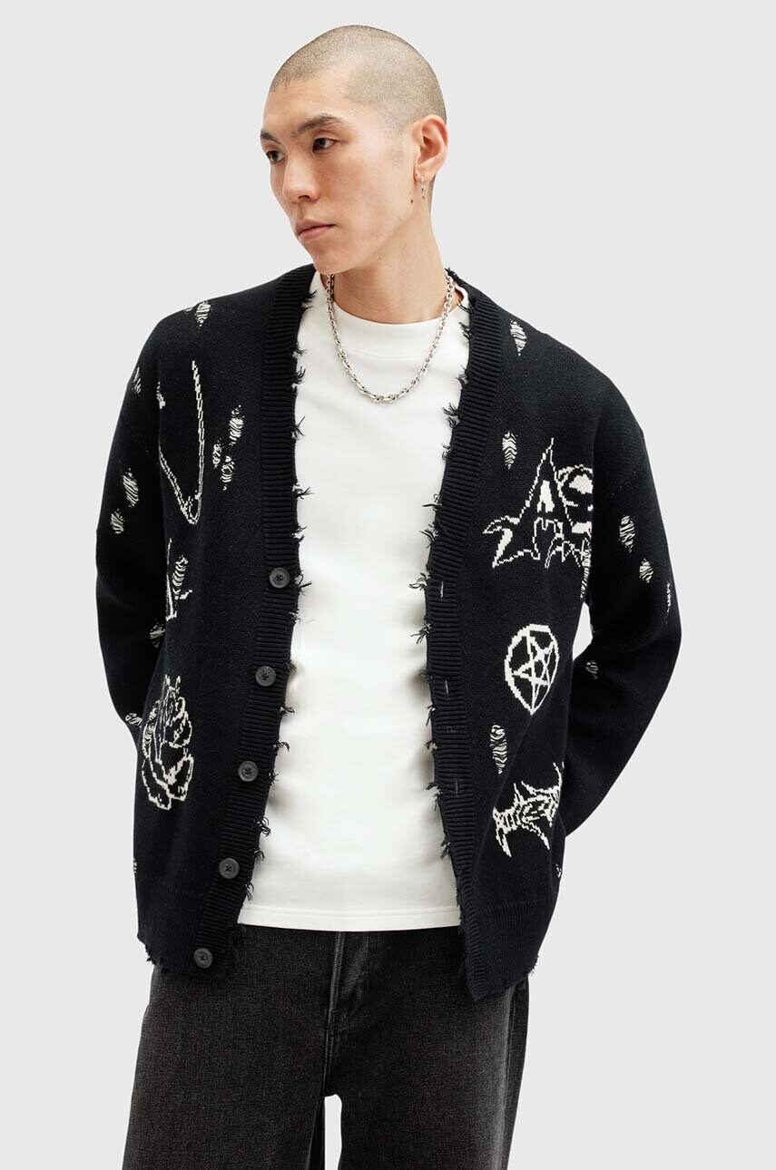 

Хлопковый кардиган AllSaints КОТО, черный