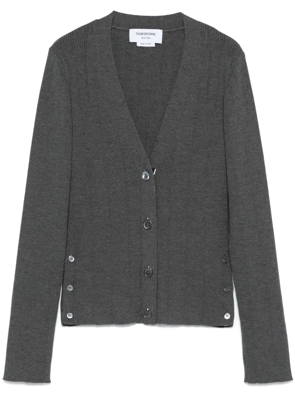 

Кардиган в рубчик THOM BROWNE, серый