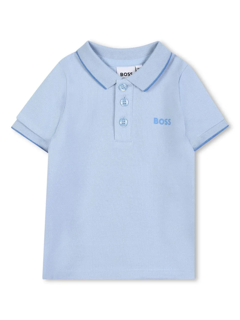 

Рубашка поло с логотипом BOSS Kidswear, синий