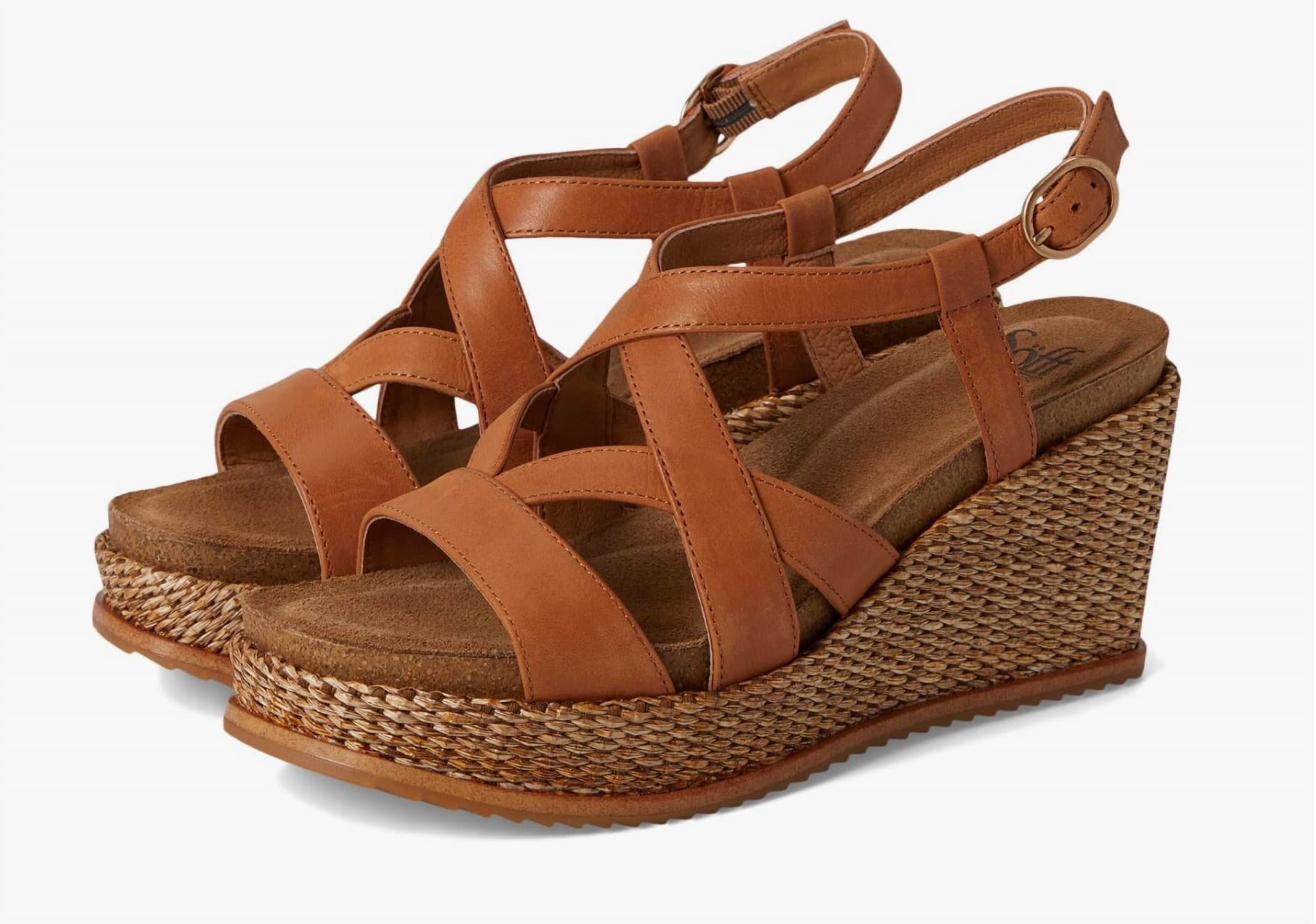 Женские мюли Devyn Wedge на танкетке в цвете Luggage Sofft, Luggage