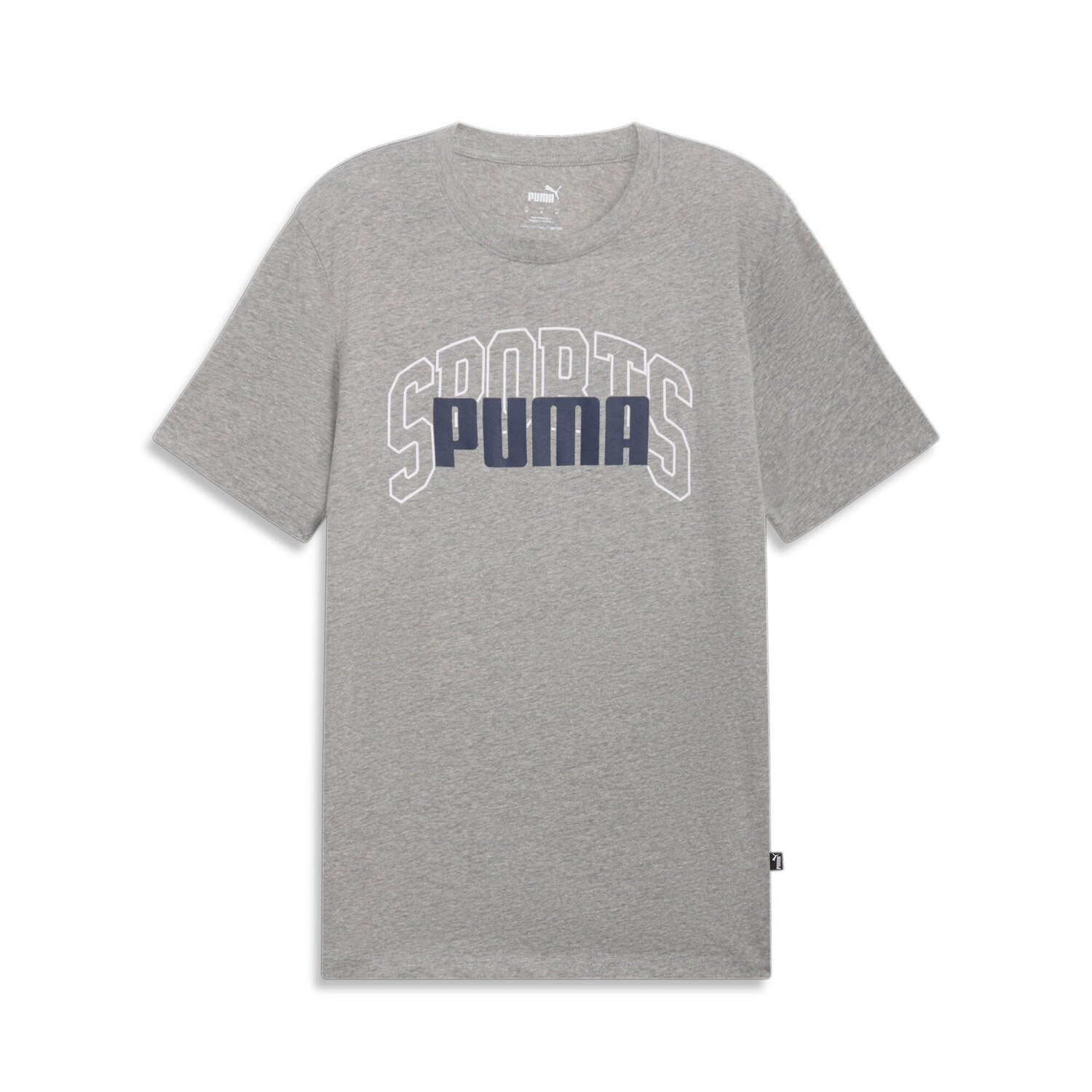 

Мужская футболка с логотипом PUMA Collegiate, цвет Medium Gray Heather