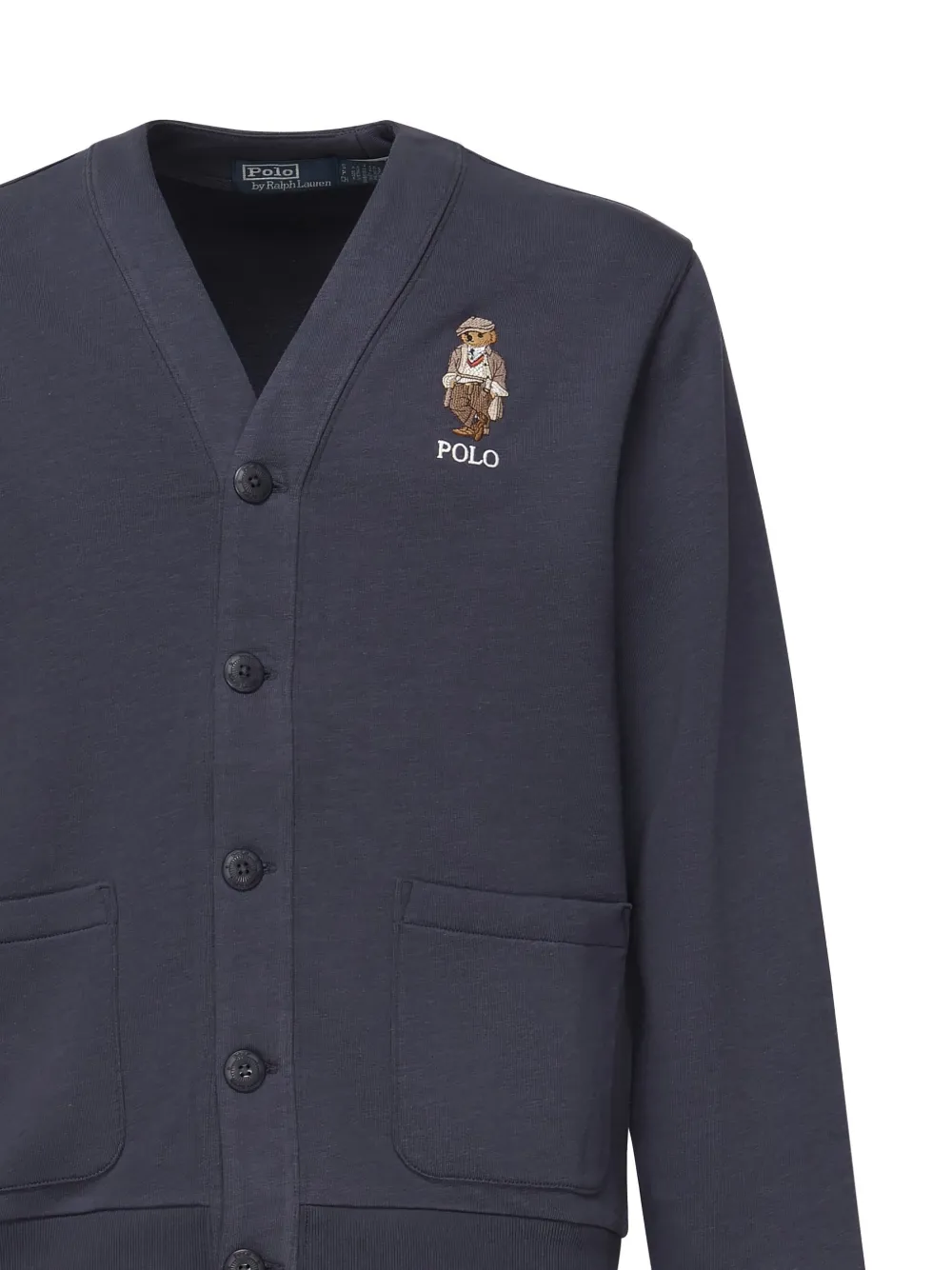 Кардиган с вышивкой Polo Ralph Lauren, синий — фото 3