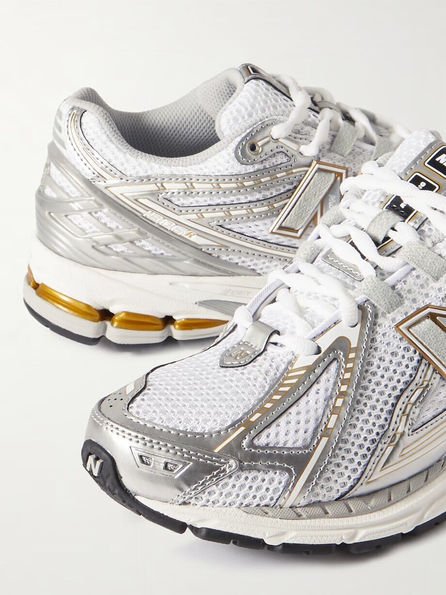 Кроссовки 1906 из металлизированной кожи и сетки с резиновой отделкой New Balance, белый — фото 4