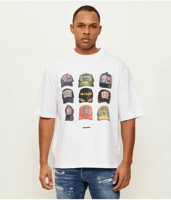 Футболка Iconique loose fit Dsquared2, белый
