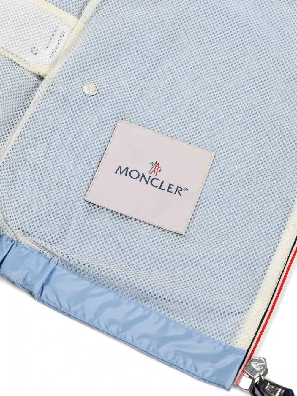 Жилет на молнии с нашивкой Sacide Moncler Enfant, синий — фото 2
