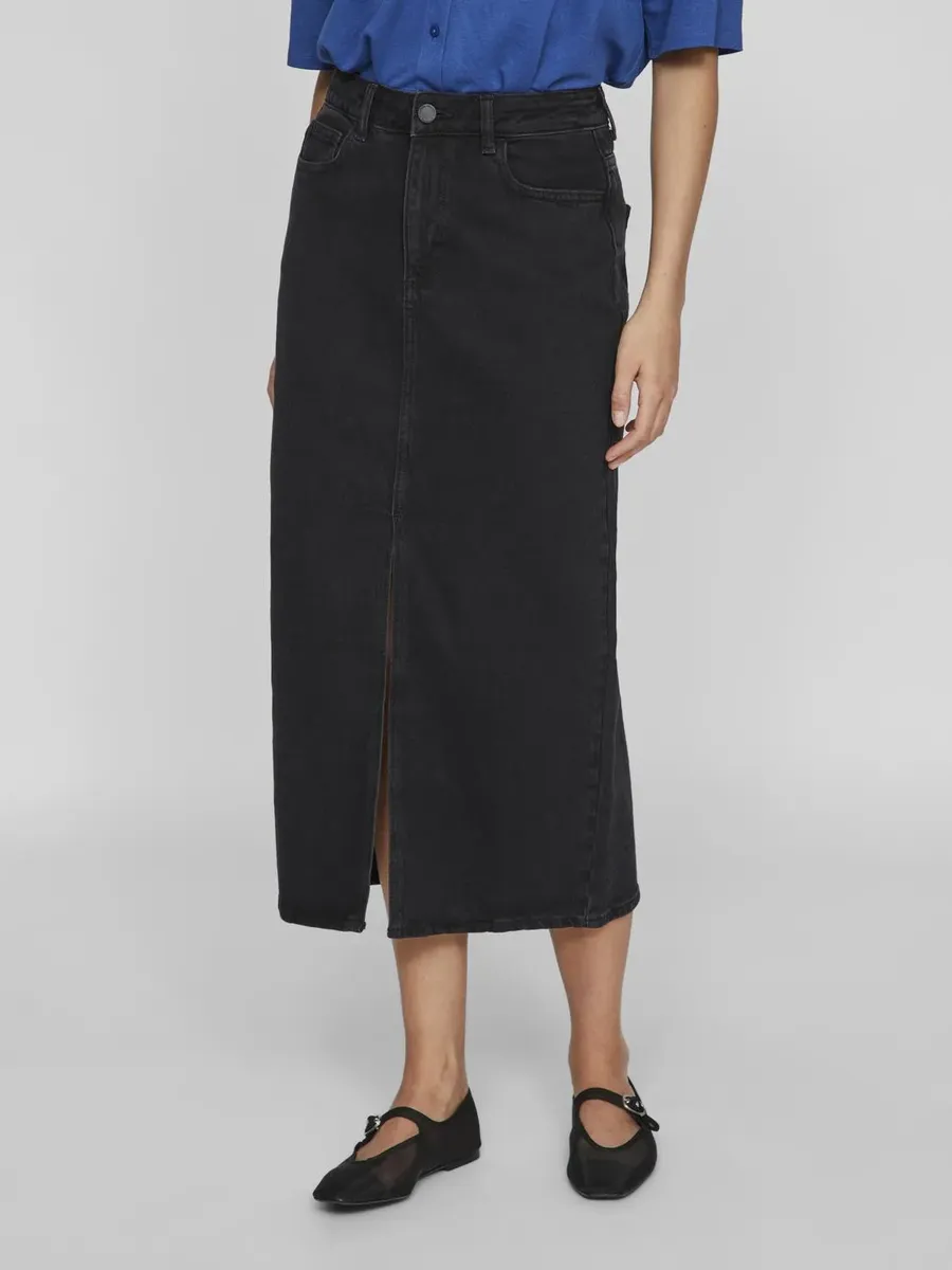 

Джинсовая юбка Vila "VIJAF HW MIDI DENIM SKIRT-NOOS", цвет Black Denim Detail:Wash Vila-221