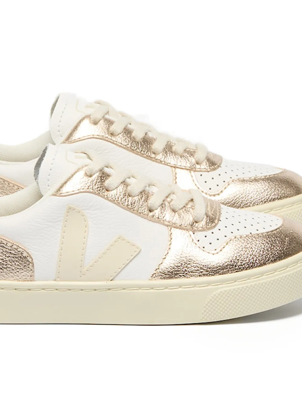 Кожаные металлические кроссовки VEJA Kids, белый — фото 2