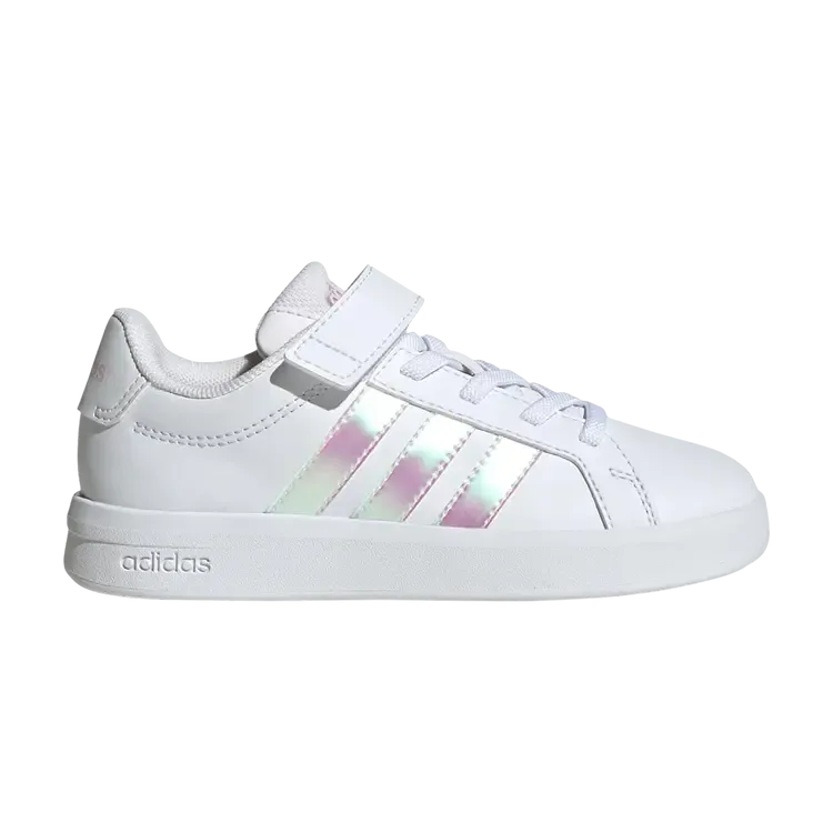 Adidas Grand Court 3.0 El Little Kid 'Cloud White Iridescent'