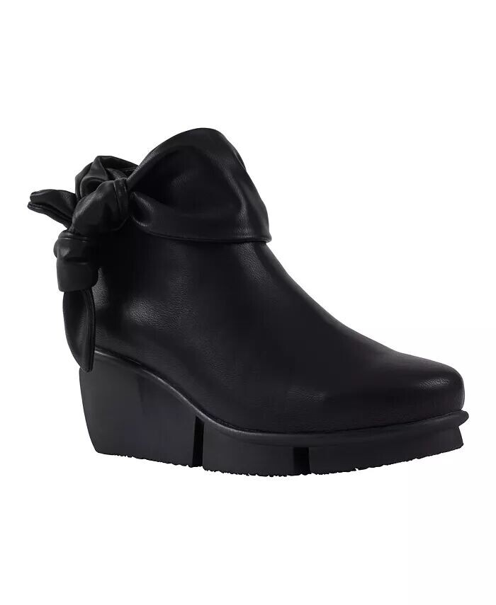 Женские ботильоны с бантом из лаванды GC Shoes, черный