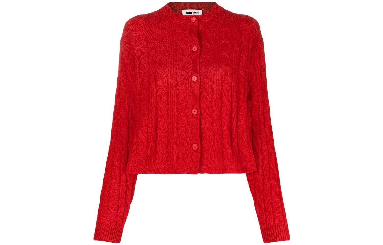 

Кашемировый свитер женский красный Miu Miu