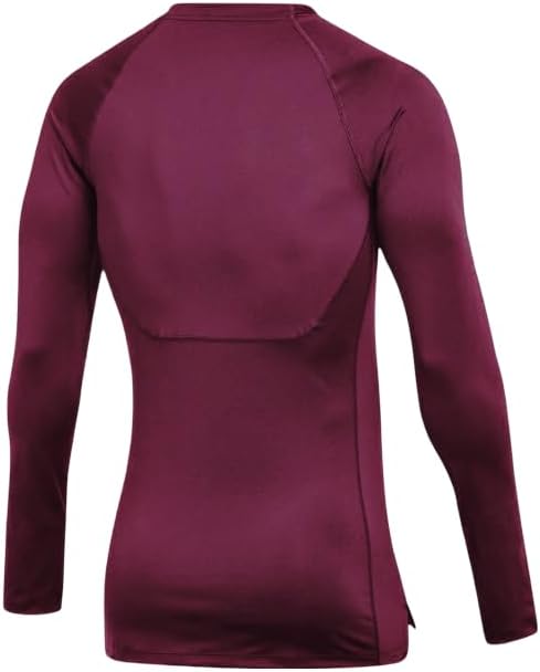 Мужская тренировочная футболка Nike Pro Fitted с длинным рукавом, Dark Maroon — фото 2