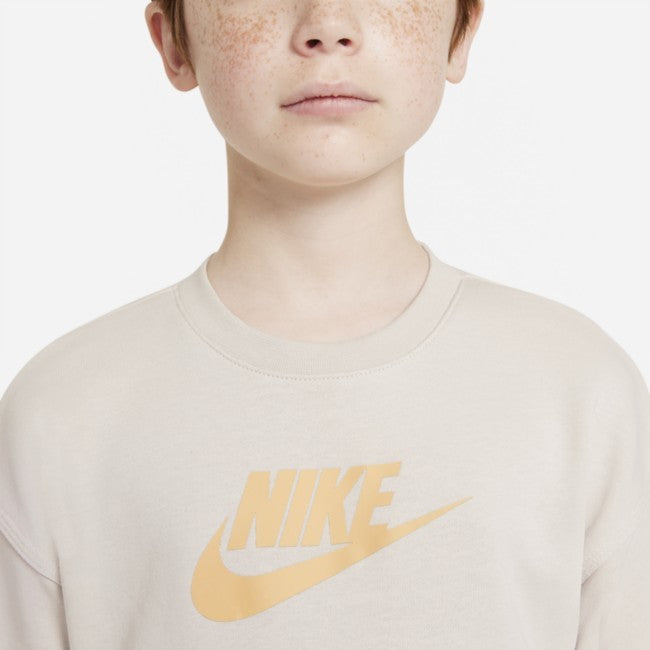 Детская толстовка Nike с длинными рукавами и круглым вырезом, цвет «пустынный песок», GBO156 — фото 3