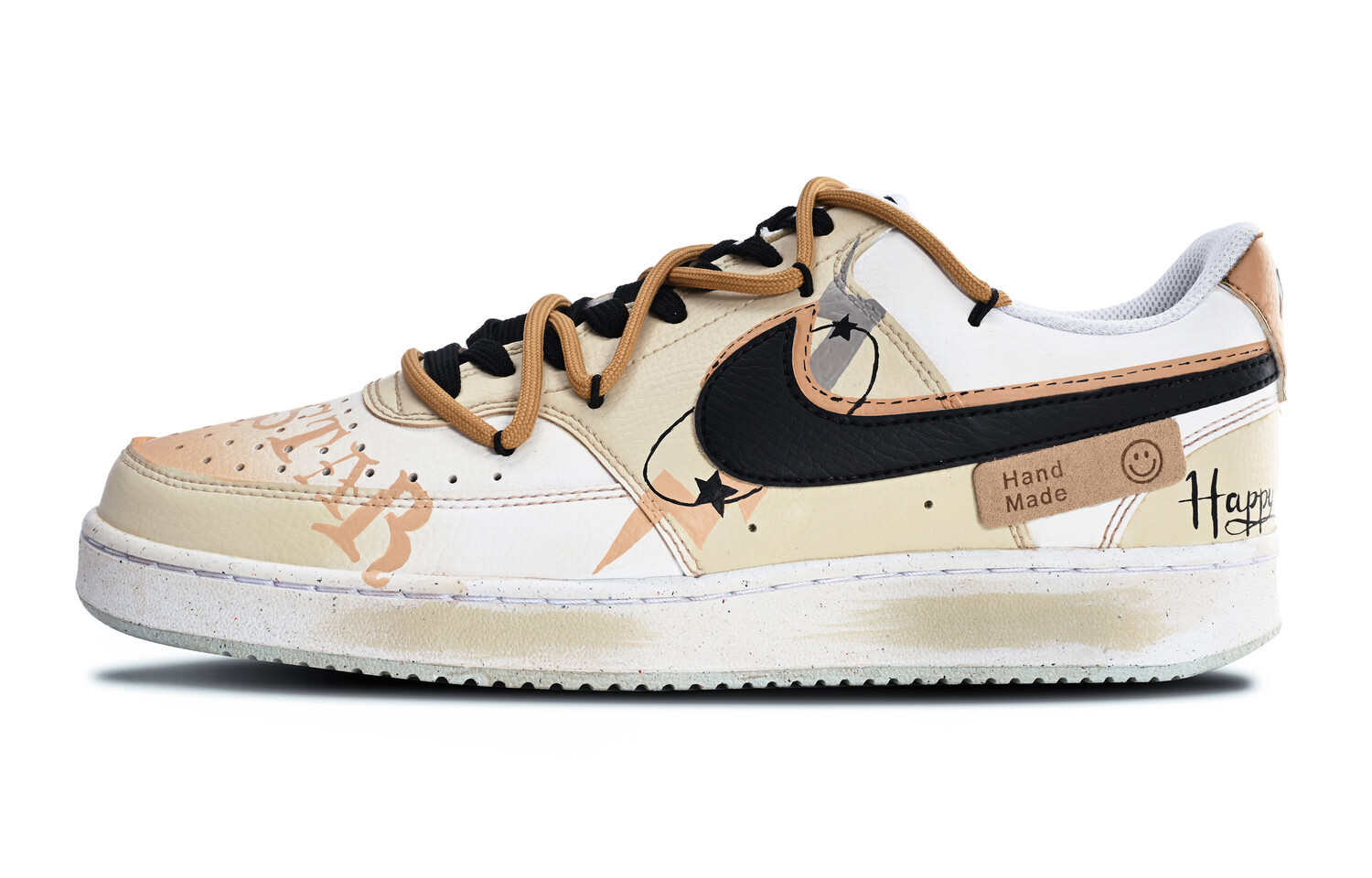 

Кроссовки Nike Court Vision 1 Skateboarding Shoes Women's Low-top Orange/white/yellow, цвет Champagne