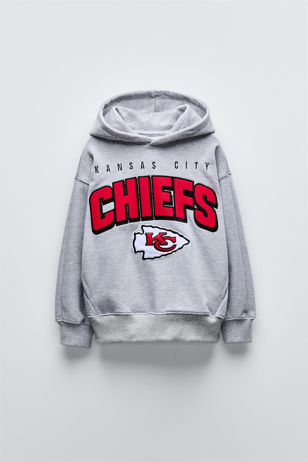 

Kansas city chiefs nfl толстовка с капюшоном ZARA, серый мергель