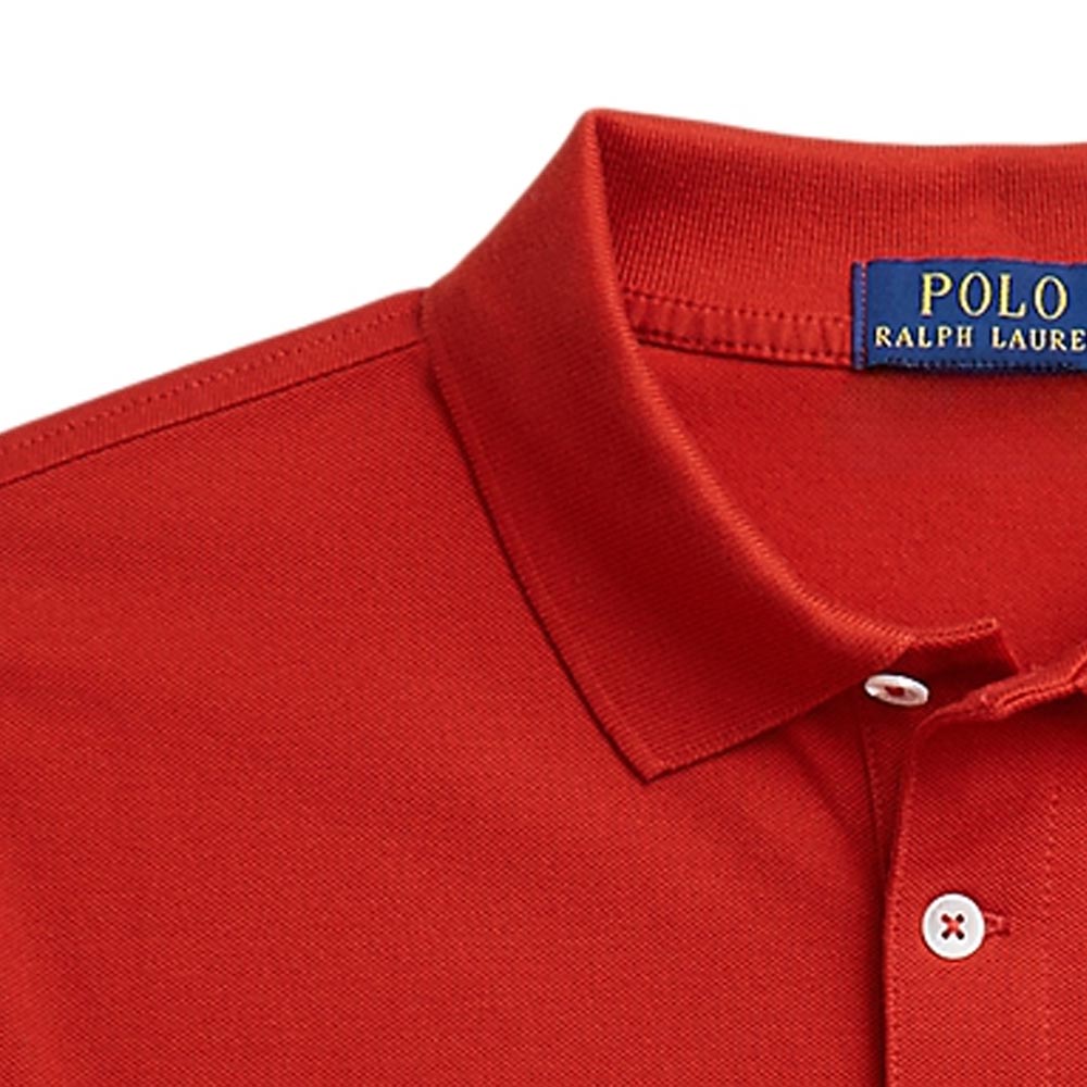 Футболка поло мужская оранжевая Polo Ralph Lauren FW23 — фото 4