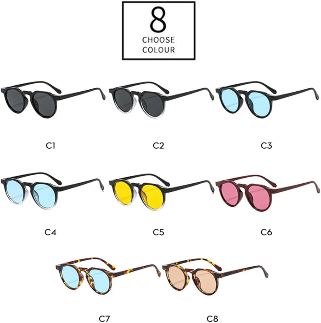 

Мужские солнцезащитные очки в стиле ретро, ​​овальные, панк, яркие, с защитой от УФ-излучения UV400; женские солнцезащитные очки в тренде UUPTTPL, Wine Red