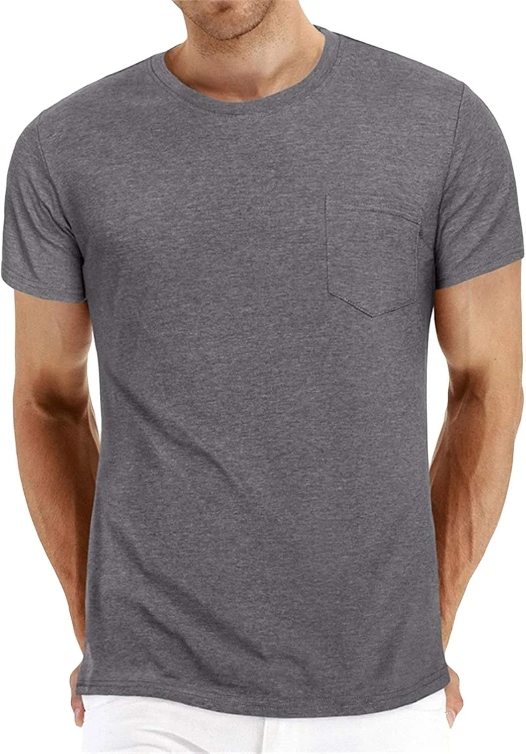 Мужская футболка с карманом Relaxed Pocket Pullover Tee, короткий рукав, круглый вырез, хлопок, винтаж