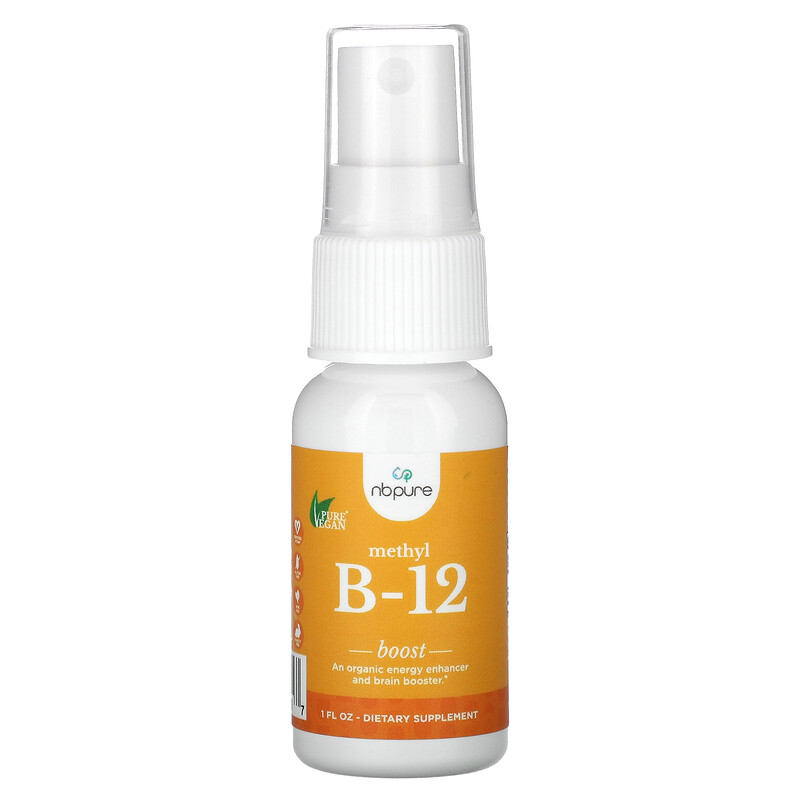 

NB Pure, метил B12, спрей, укрепление, 30 мл (1 жидк. унция)