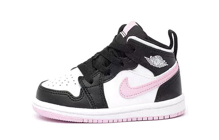

Кроссовки Jordan 1 Mid Black White Light Pink TD