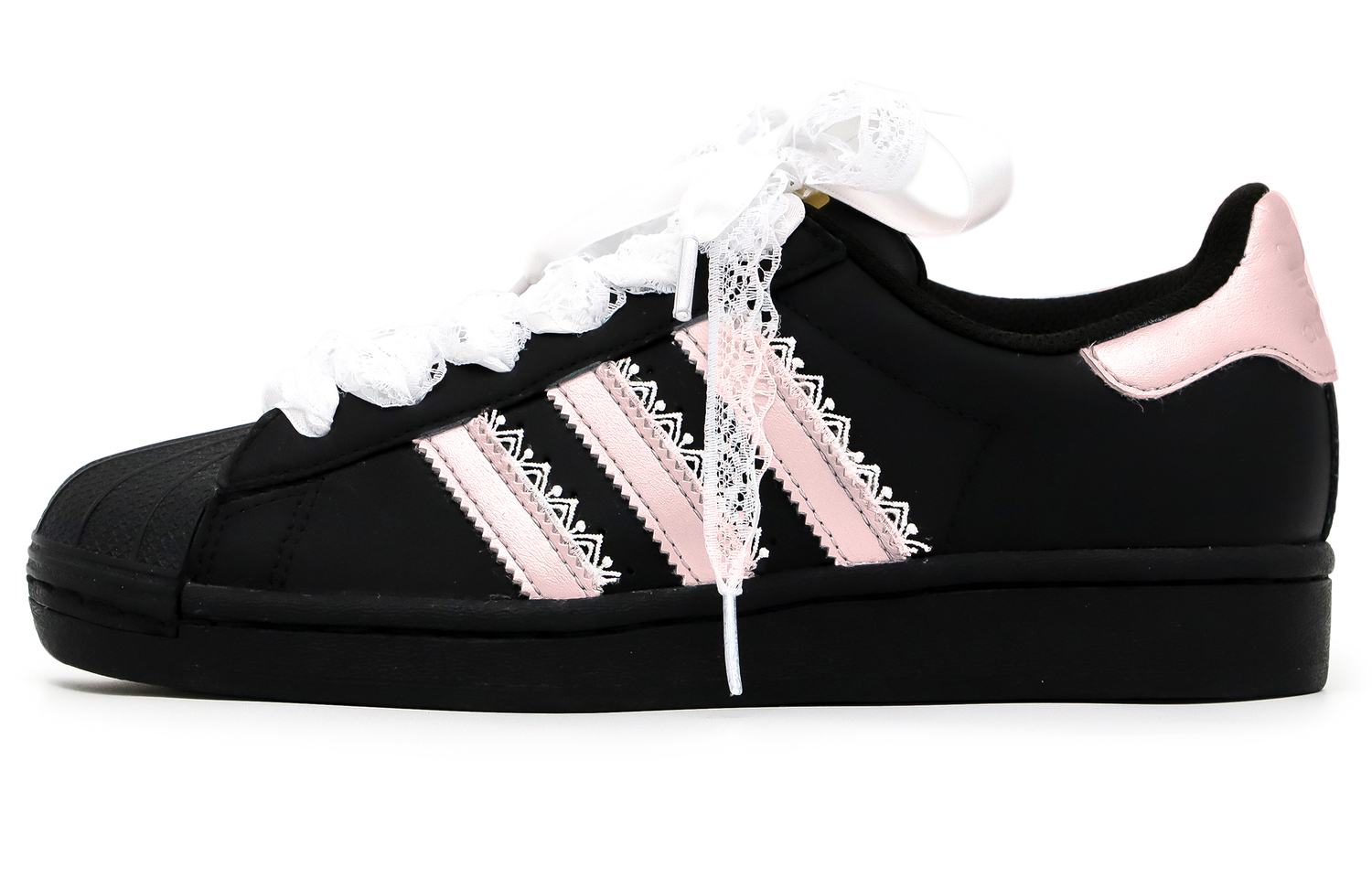 

Adidas Originals Суперстар скейтборд обувь унисекс низкие черно-розовые, цвет Black Pink