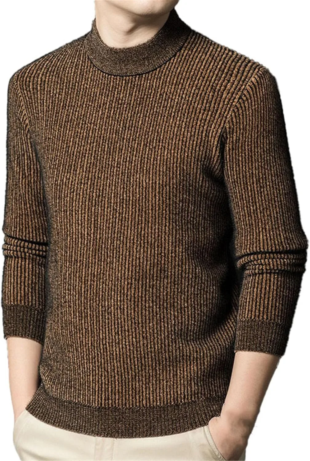 

Мужской свитер из шерсти с длинным рукавом CXLCZNKG